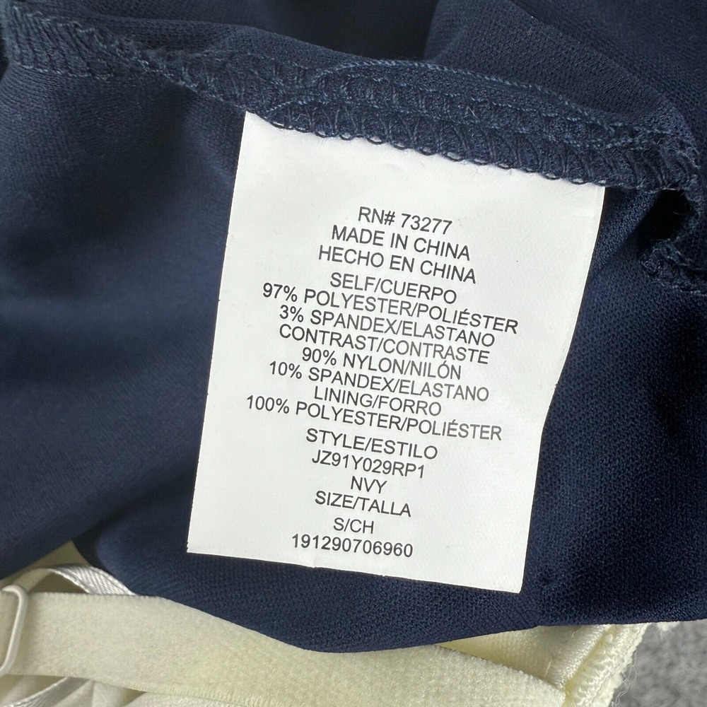 Candies Woman's White Lace & Blue Floral Wide Leg Jumpsuit Slits Y2K 90s Cottage - Picture 8 of 9